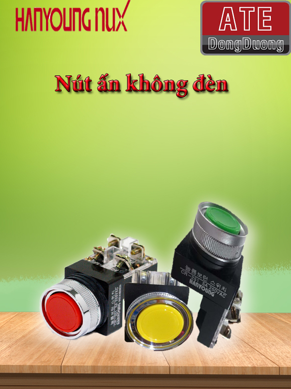 Nút ấn không đèn Phi 25 Hanyoung CRF-F25M