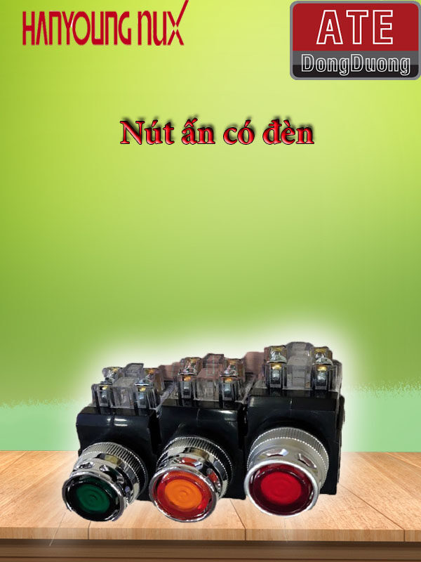 Nút ấn có đèn Phi 25 Hanyoung CRX-F25